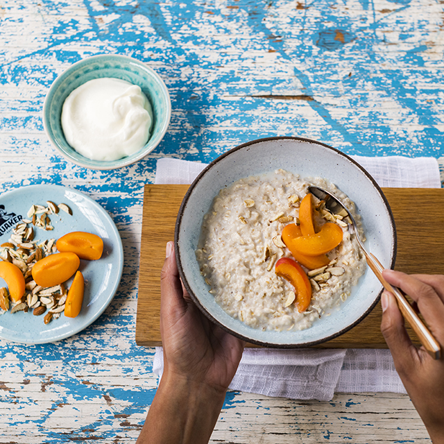 Creamy Peach Protein Porridge