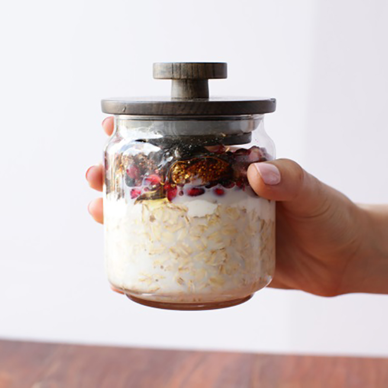 Pomegranate, Fig, Almond & Chia Seed Overnight Oats