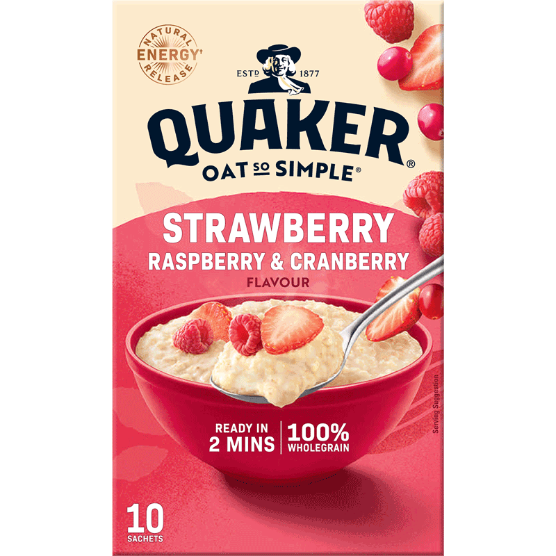 Quaker Oat So Simple Strawberry, Raspberry & Cranberry